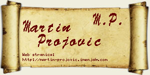 Martin Projović vizit kartica